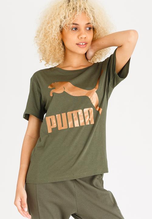 PUMA - Archive Logo Tee Khaki Green