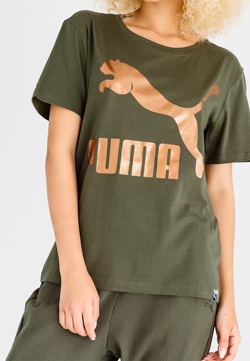PUMA - Archive Logo Tee Khaki Green