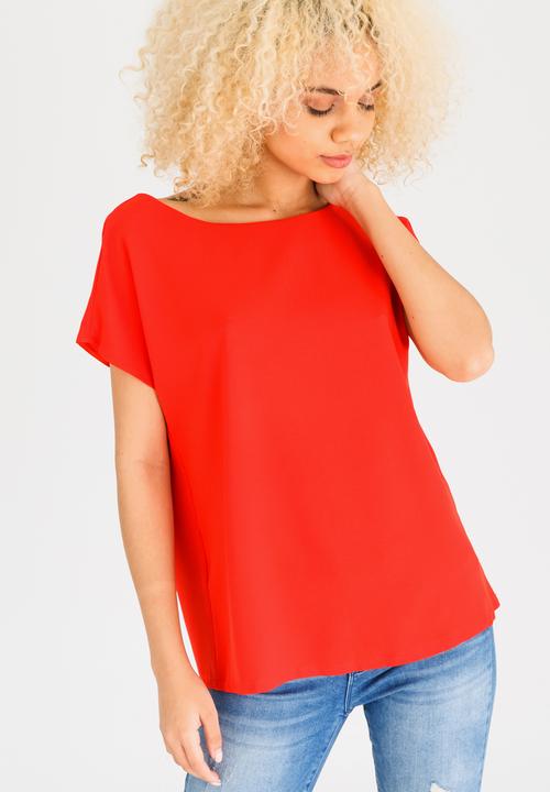 c(inch) - Open Back Blouse Orange