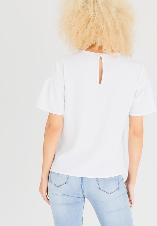 c(inch) - Frill Detail Blouse White