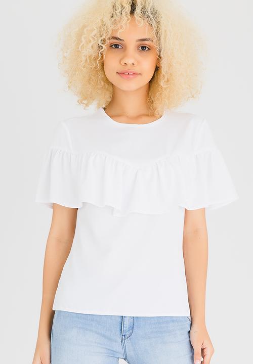 c(inch) - Frill Detail Blouse White