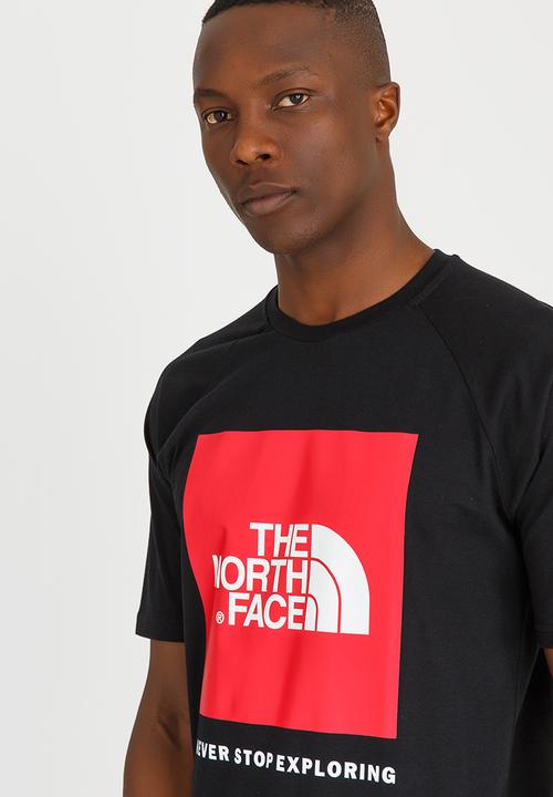 DNU - The North Face - Raglan Red Box Tee Black