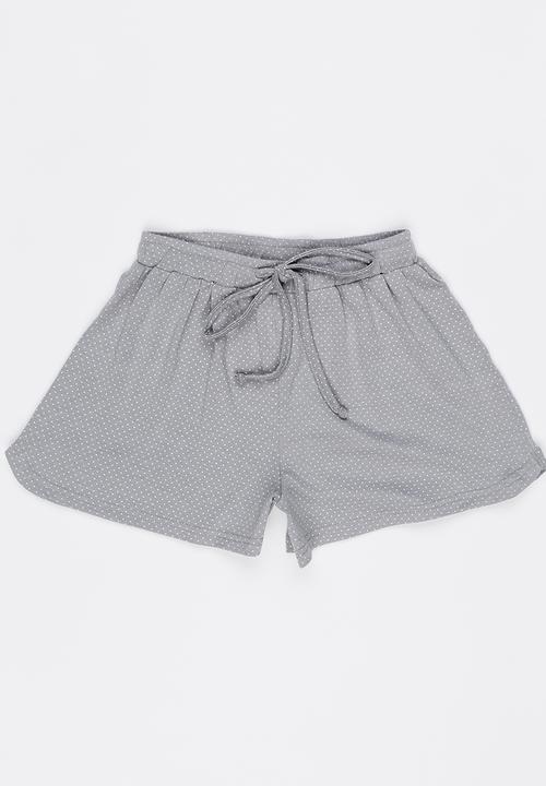 Rebel Republic - Pyjama Shorts Grey
