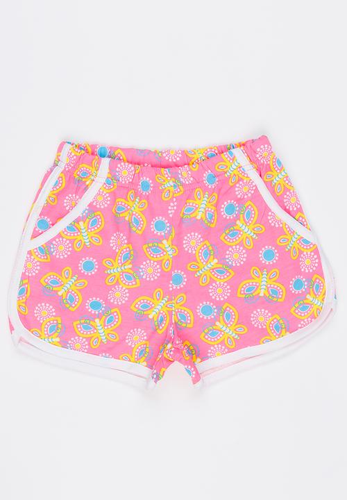 Pop Candy - Printed Heart  Shorts Mid Pink