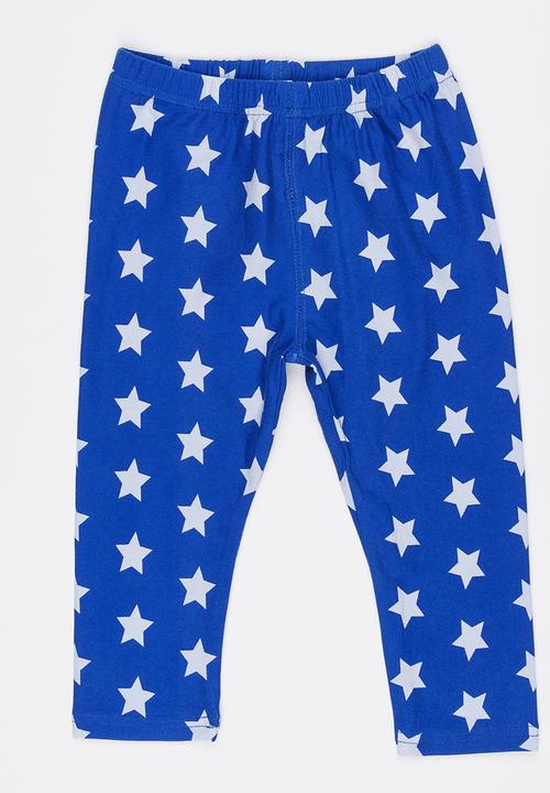 Pop Candy - Star Printed Leggings Blue