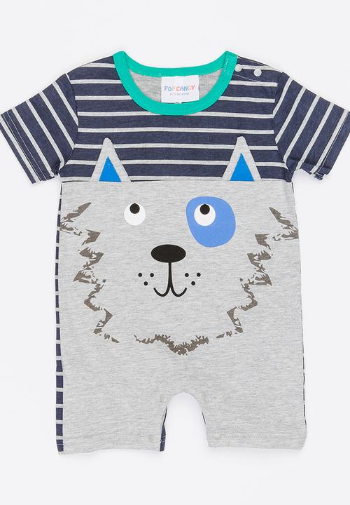 Pop Candy - Lion Romper Grey