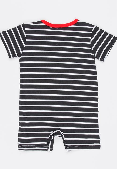 Pop Candy - Zebra Romper Black and White
