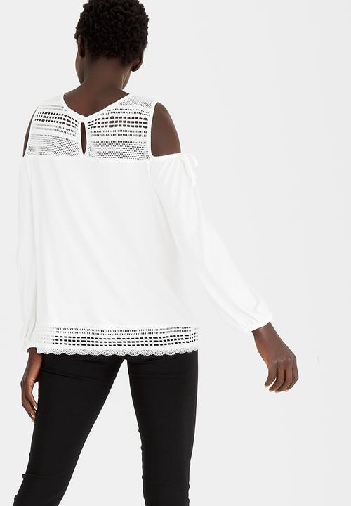 cath.nic - Summertime Cold Shoulder Top White