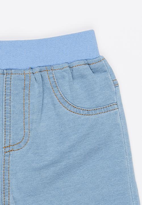Pop Candy - Ribbed Shorts Pale Blue