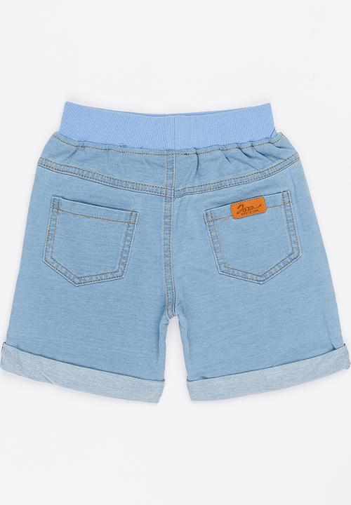 Pop Candy - Ribbed Shorts Pale Blue