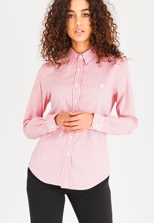 POLO - Aimee Long Sleeved Check Shirt Pale Pink