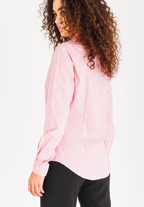 POLO - Aimee Long Sleeved Check Shirt Pale Pink