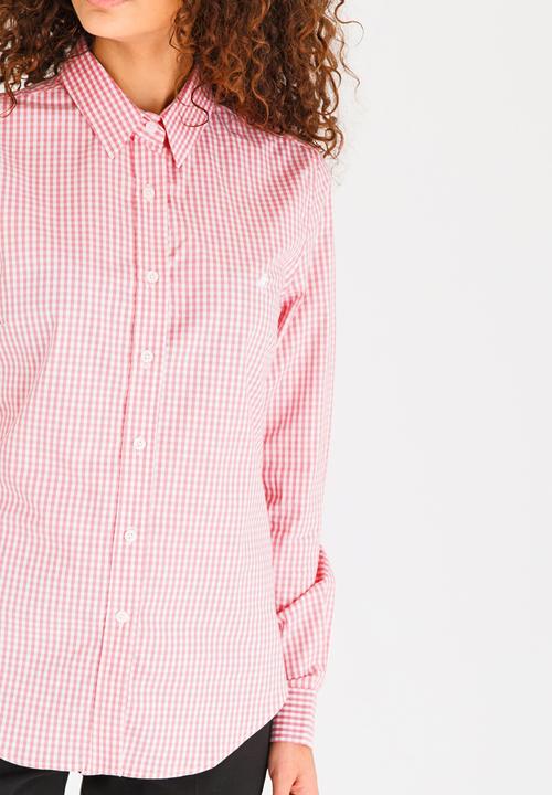 POLO - Aimee Long Sleeved Check Shirt Pale Pink