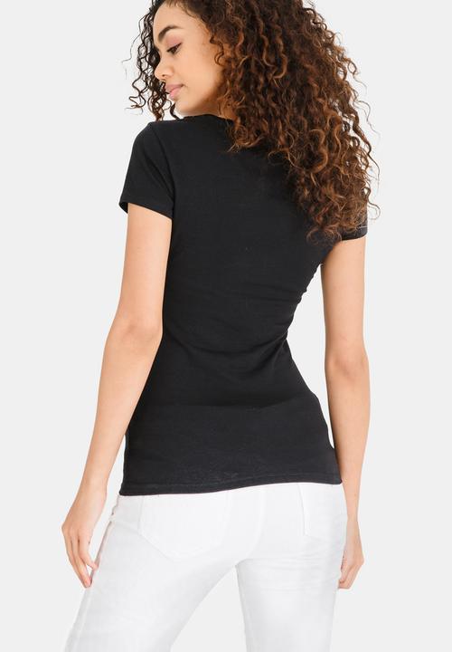 GUESS - Guess Hand Drawn Triangle Tee Black