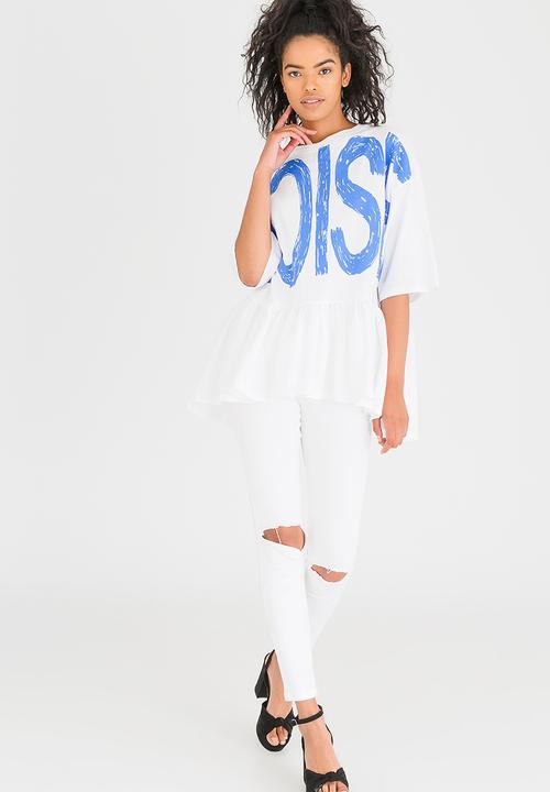 STYLE REPUBLIC - Oversized T-shirt Blue and White