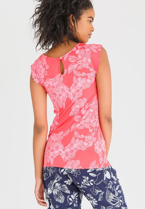 Sway - Cap Sleeve Top Coral