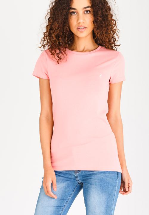 POLO - Allie Short Sleeve Pony Tee Pale Pink