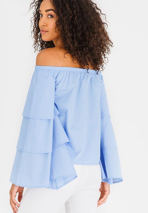 STYLE REPUBLIC - Bell Sleeve Blouse Pale Blue