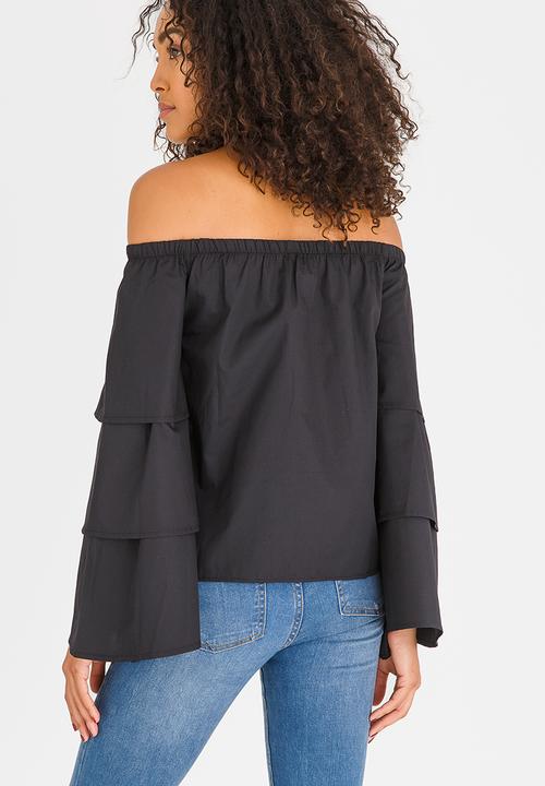 STYLE REPUBLIC - Bell Sleeve Blouse Black