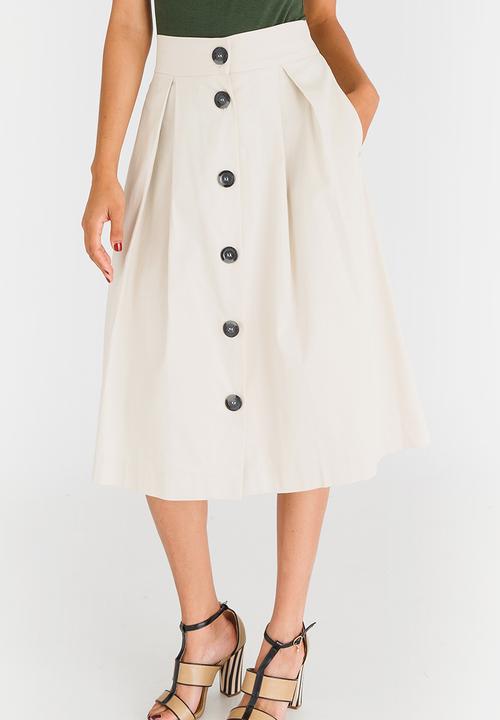 STYLE REPUBLIC - Fit and Flare Skirt Stone