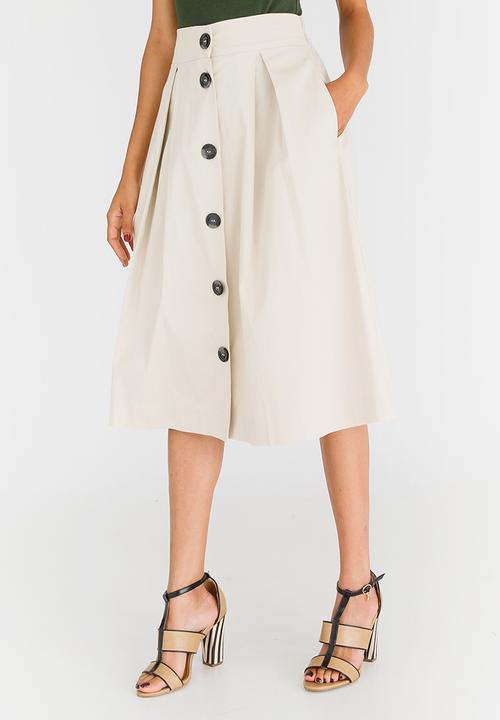 STYLE REPUBLIC - Fit and Flare Skirt Stone