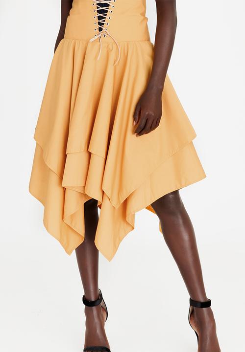 Sober - Victoria High-Waist Corset Skirt Gold