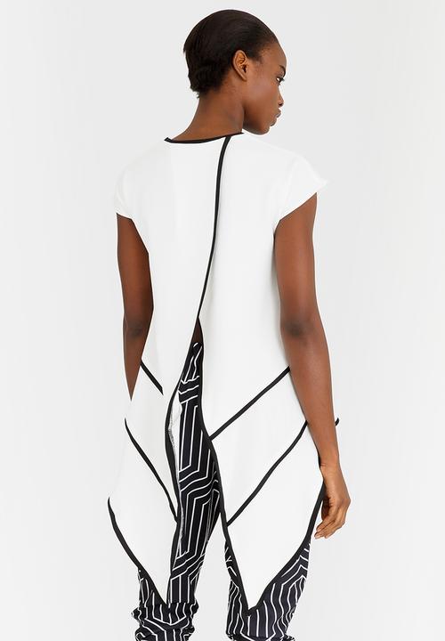Leigh Schubert - Fruitbat Cap Sleeve Top Black and White