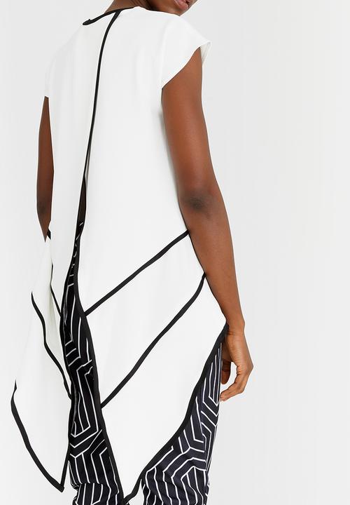 Leigh Schubert - Fruitbat Cap Sleeve Top Black and White