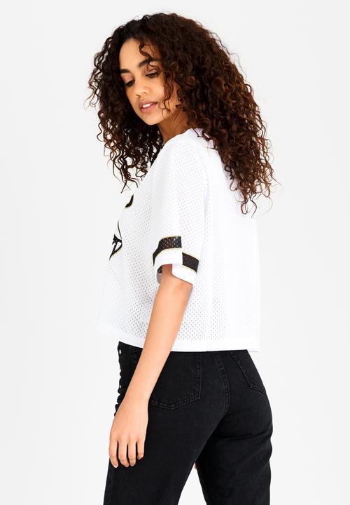 Brave Soul - Mesh Tee with Print White