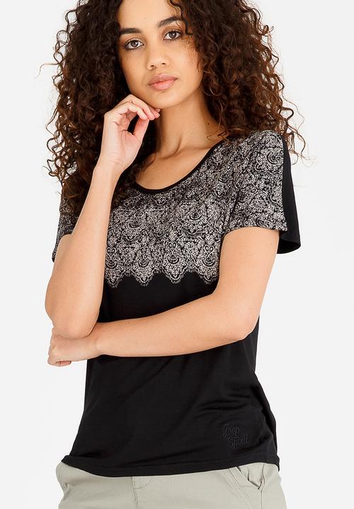 JEEP - Printed Fashion Top Black