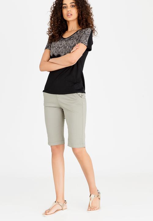 JEEP - Printed Fashion Top Black