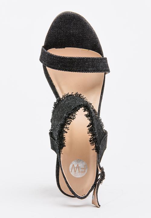 Footwork - Embroidered Wedges Black