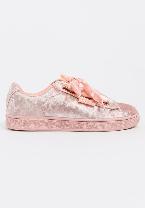Velvet Bow Sneakers Pale Pink Sissy Boy 