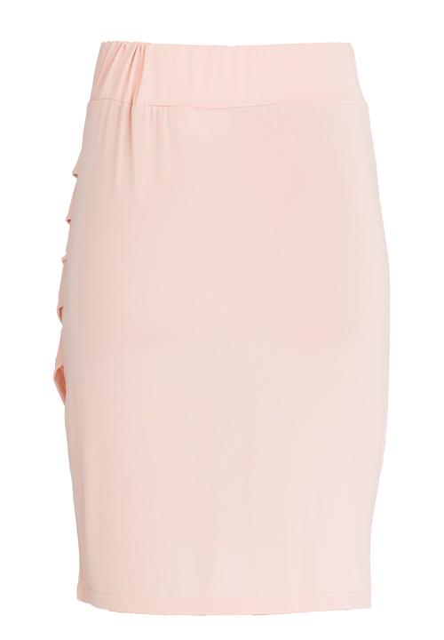 Rebel Republic - Bodycon Skirt with Side Pleats Mid Pink