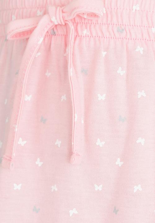 Rebel Republic - Knee Length Printed Knit Skirt Mid Pink