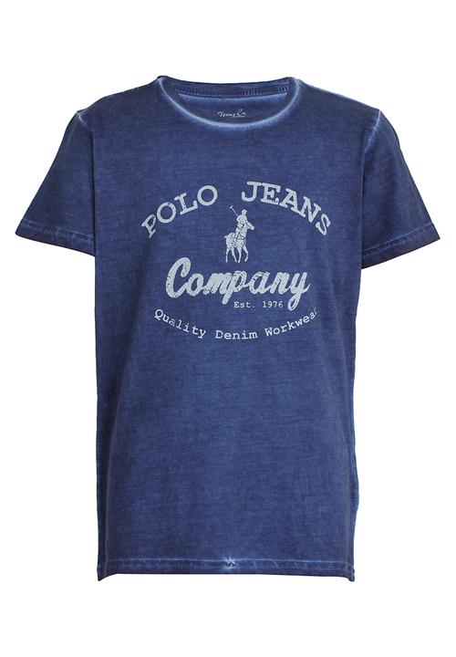 POLO - Printed Pigment Wash Tee Navy