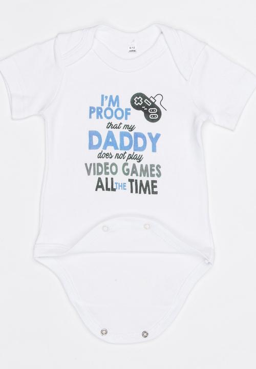 Funky Shop - Slogan Baby Grow White