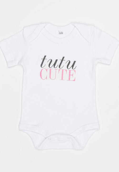 Funky Shop - Slogan Baby Grow White