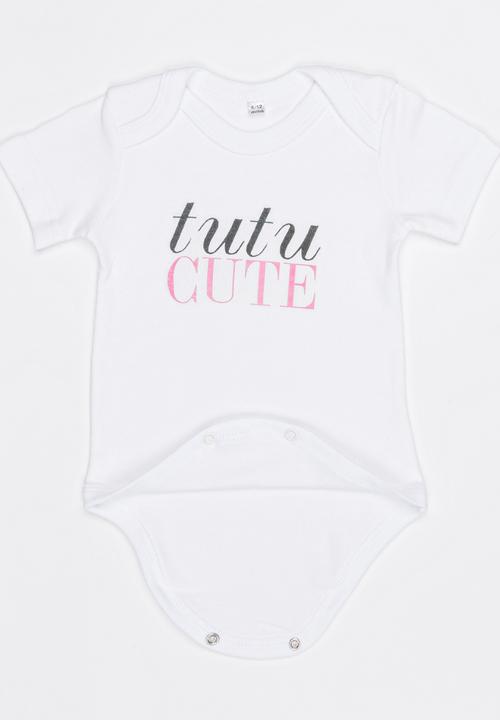 Funky Shop - Slogan Baby Grow White