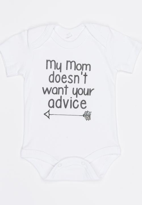 Funky Shop - Slogan Baby Grow White