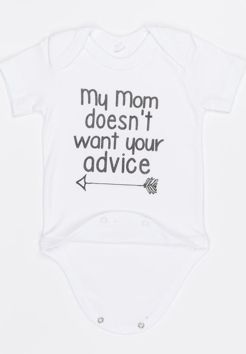 Funky Shop - Slogan Baby Grow White