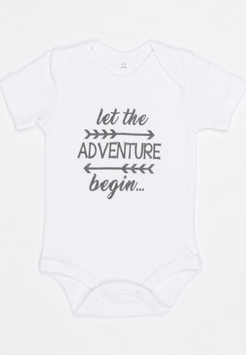 Funky Shop - Slogan Baby Grow White