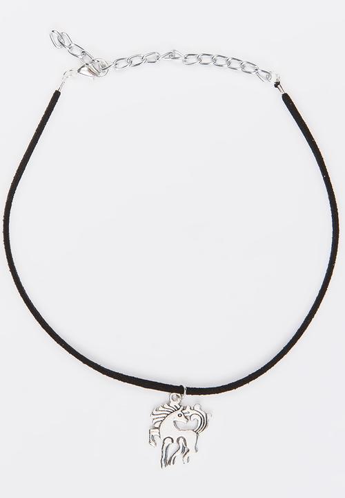 Jewels and Lace - Unicorn Chocker Black