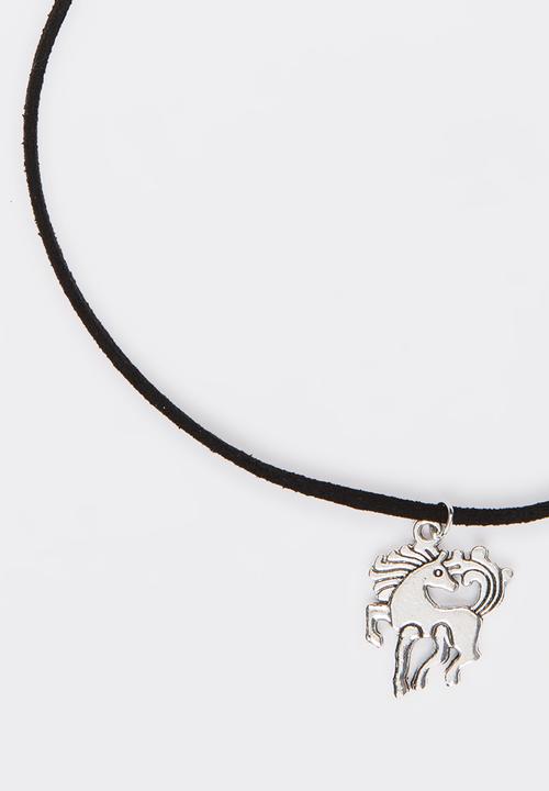 Jewels and Lace - Unicorn Chocker Black