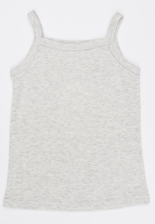 Pop Candy - Strappy Cami Grey Melange