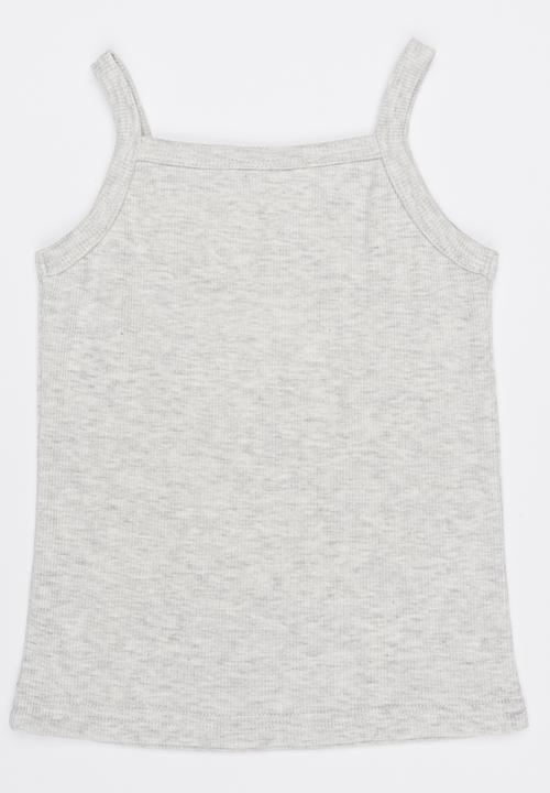 Pop Candy - Strappy Cami Grey Melange