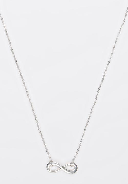 Jewels and Lace - Silver Infinity Necklace Silver