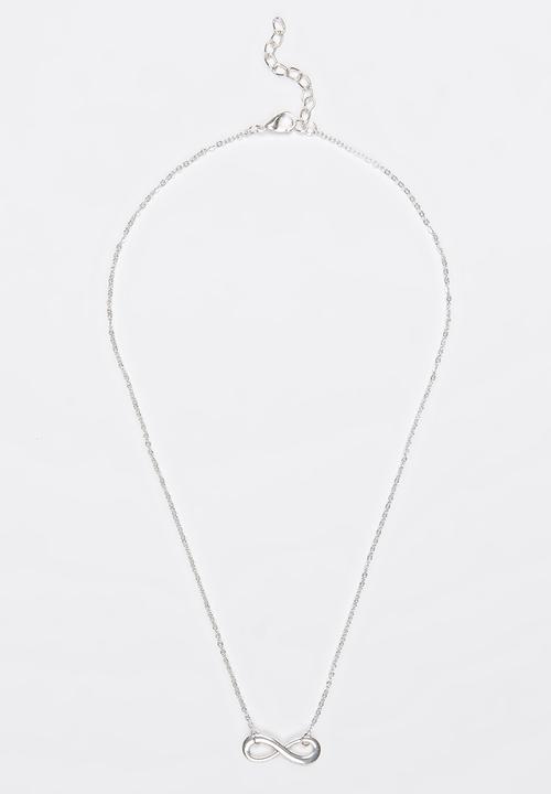 Jewels and Lace - Silver Infinity Necklace Silver