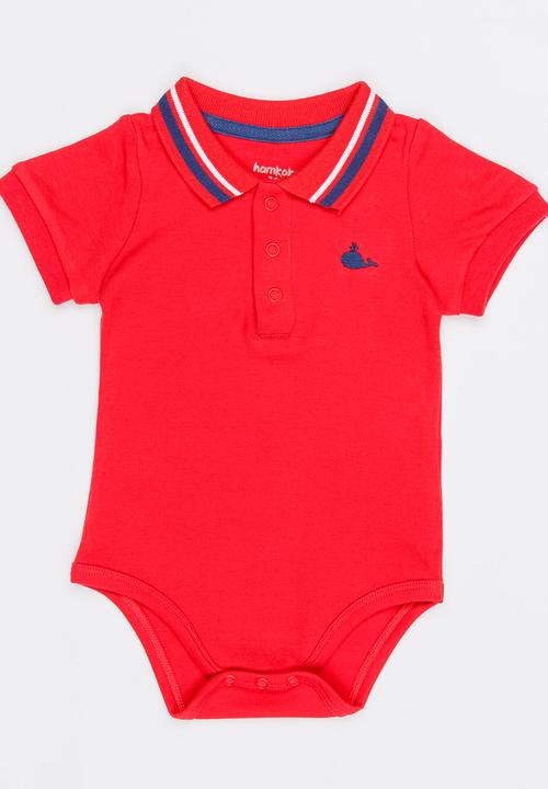 Pop Candy - Polo Bodysuit Red