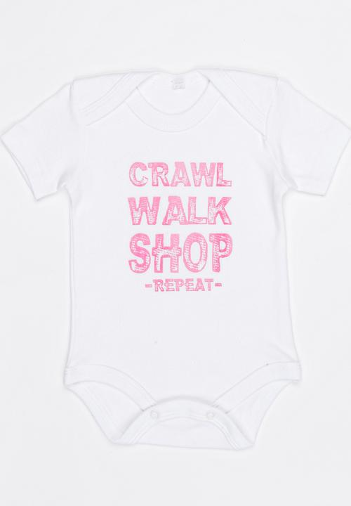 Funky Shop - Slogan Baby Grow White